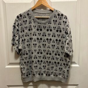 Disney Gray Knit Mickey Mouse Top